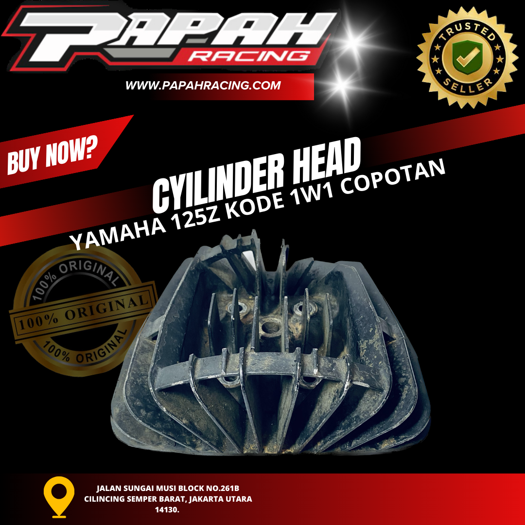 CYLINDER HEAD YAMAHA YZ125 KODE 1W1 COPOTAN